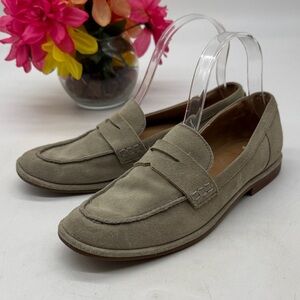 Sam Edelman Men's Suede Loafers in Taupe Gray Size 7.5 B=MCL9462